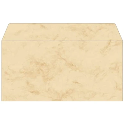 Abbildung von SIGEL DP074 Briefumschläge, Marmor beige, gummiert, DIN lang, 50 Stück