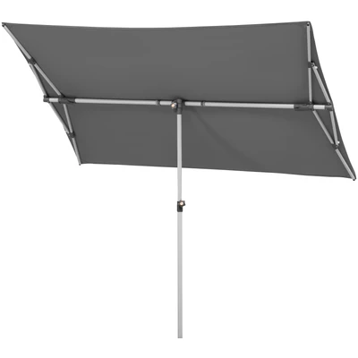 Abbildung von Schneider Sonnenschirm Novara, anthrazit, 190 x 140 cm rechteckig, 758 15, Gestell Alu/Stahl, Bespannung Polyester, 5 kg
