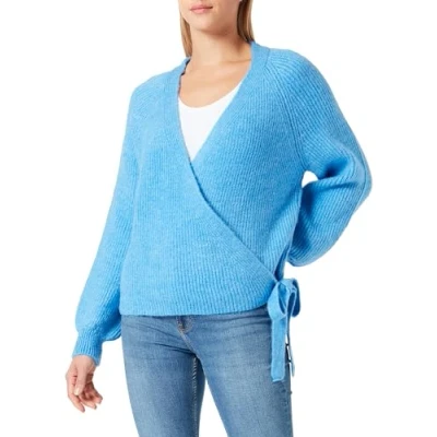 Abbildung von ONLY Damen ONLMIA L/S WRAP Cardigan KNT NOOS Strickjacke, Super Sonic, S