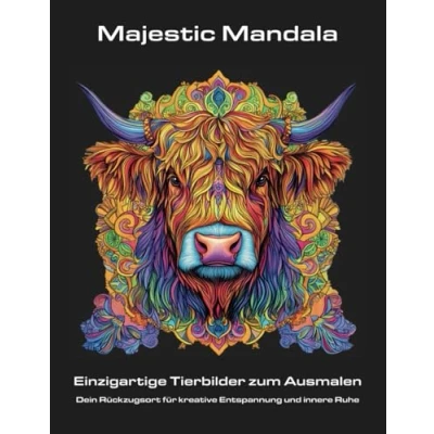 Abbildung von Mandala 50 wunderschöne Kraft Tiere Malbuch für mehr Entspannung, Kreativität und Gelassenheit, tolle Geschenkidee: Einzigartige ... Stressabbau innere Ruhe