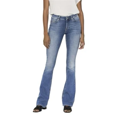 Abbildung von ONLY Onlblush LIFE MID Flared Jeans, Damen, Größe: XLx30, Light blue denim