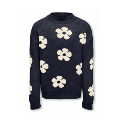 Abbildung von ONLY Girls Kognaja Strickpullover für Kinder, Größe: 122/128, Night sky