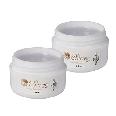 Abbildung von Sun Garden Nails Sparset 2 x 30 ml UV Fiberglas Gel Klar Premium