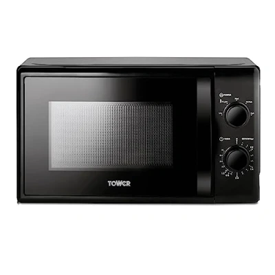 Abbildung von Tower T24034BLK 20 Liter 700W Manuelle Mikrowelle mit 5 Leistungsstufen und einem 35 Minuten Timer Schwarz