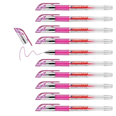 Abbildung von edding 2185 Gelroller Pink 10 Stifte 0.7 mm Gelstifte zum Schreiben, Malen, Mandala, Bulletjournal Gelschreiber, Gelmalstifte