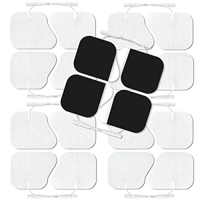 Abbildung von AUVON TENS Gerät Elektroden Pads, 20 Stücke 50X50mm Pads mit patentiertem Design, latexfreie EMS verbesserter Selbstklebeleistung und nicht reizendem Design für die Elektrotherapie