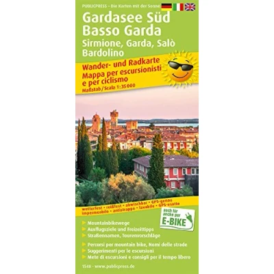 Abbildung von Gardasee Süd, Basso Garda, Sirmione, Salò, Bardolino: Wander und Radkarte mit Ausflugszielen &amp; Freizeittipps, wetterfest, reißfest, abwischbar, GPS genau. 1:35000 (Wander Radkarte: WuRK)