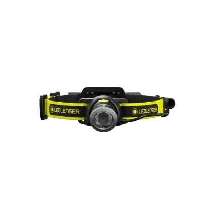 Abbildung von Ledlenser iH8R, Profi Stirnlampe, inkl. Helmhalterung und Gürteltasche, Bedienung mit Handschuhen möglich, 600 Lumen, Akku, wiederaufladbar via USB, 158g leicht