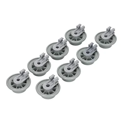 Abbildung von 8x Korbrollen Set mit Rollenhalter Geschirrspüler Spülmaschine Unterkorb für Bosch Siemens 00611475 611475 Küppersbusch 436718