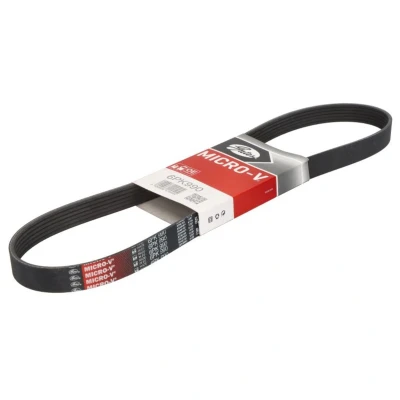 Abbildung von GATES 6PK990 Keilrippenriemen 986 6 Polyester, EPDM (Ethylen Propylen Dien Kautschuk) FORD: Focus Mk4 Turnier, Transit Connect V408 Van