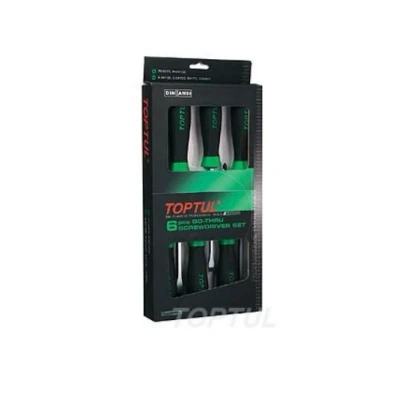 Abbildung von TOPTUL GAAE0605 Schraubendrehersatz 6 Schlitz, Kreuzschlitz (PH) 5.5, 6.5, 8, 10, PH1, PH2 Display (Karton) magnetisch