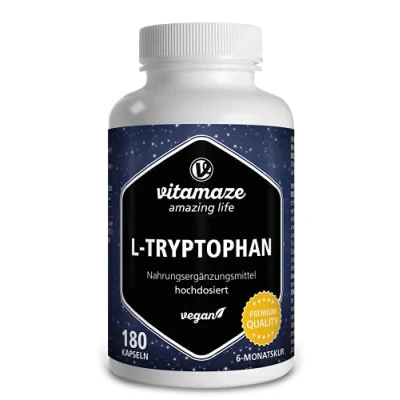 Abbildung von L Tryptophan 500 mg hochdosiert vegan Kapseln