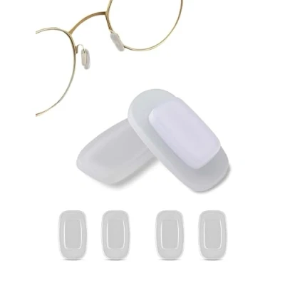 Abbildung von SPORTS WORLD VISION Hochwertige Weiche Silikon Nasenpads Rechteckig Einschieben Eindrücken 11 mm 3 Paare, 5 Paare oder 10 Größe 10,4 x 6 für Sonnenbrillen Brillen von