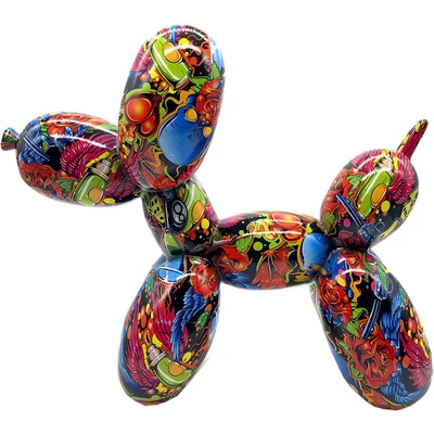 Abbildung von Casablanca Deko Figur Skulptur Ballon Hund Hundestatue Moderne Kunst und Dekoration aus Kunstharz Street Art Design Höhe 25 cm