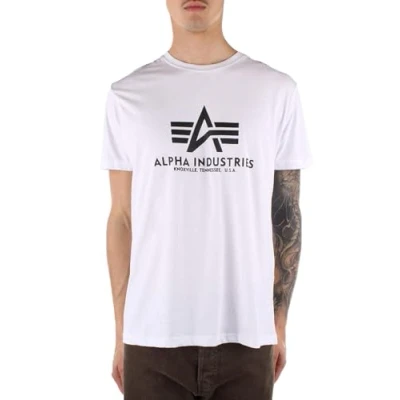 Abbildung von Alpha Industries Herren Basic T Shirt, Weiß (White 09), Small