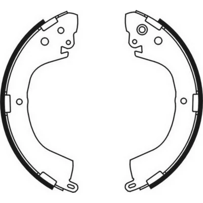Abbildung von ABE C05058ABE Bremsbacken Hinterachse 270 53 MITSUBISHI: L200 / Triton IV Pickup, III Pickup
