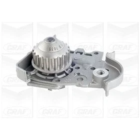 Abbildung von GRAF PA1035 Wasserpumpe 20 mit Dichtung mechanisch Stahlblech 52,48 für Zahnriementrieb RENAULT: Kangoo II Express, CLIO 2, I