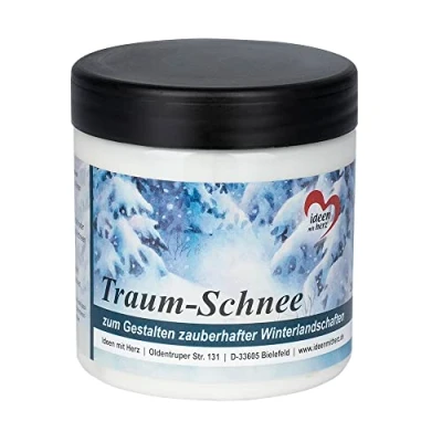 Abbildung von Ideen mit Herz Traum Schnee, weiß dekorative Schneepaste zum Basteln Deko Schnee Kunst 250 ml