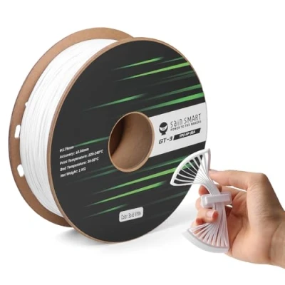 Abbildung von SainSmart High Flowability Solid Color TPU Filament 1.75mm für Hochgeschwindigkeitsdruck 500 mm/s, 1kg, Weiß