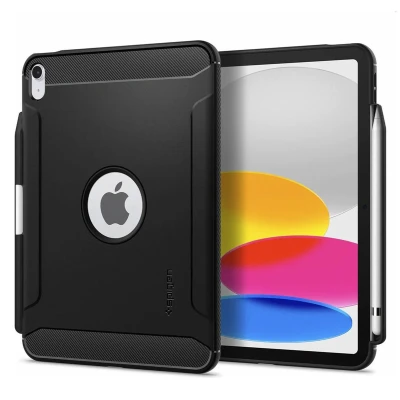 Abbildung von Spigen Rugged Armor Hülle Case kompatibel mit iPad 10 Generation 2022 10,9 Zoll Schwarz