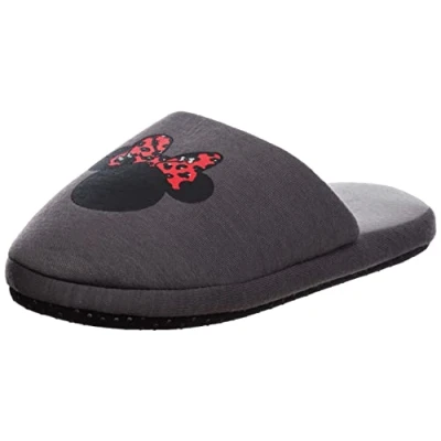 Abbildung von Brandsseller Damen Hausschuh Pantolette mit Motiven im Stil von Minnie Grau 38 39