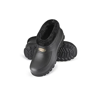 Abbildung von ESTRO Gummistiefel Gefüttert Herren Regenstiefel Gefütterte Winter Regenschuhe A16 (42, Schwarz)