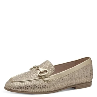 Abbildung von Tamaris Slipper, Damen, Größe: 39, Lt gold glam Textil