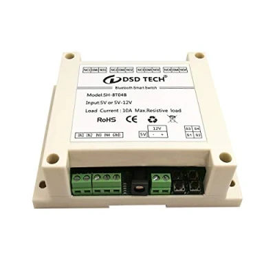 Abbildung von DSD TECH SH BT04B 4 Kanäle Bluetooth Relais V2 unterstützt Timer und Sicherheitscode