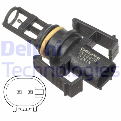 Abbildung von DELPHI TS10459 Sensor, Ansauglufttemperatur MERCEDES BENZ: E Class Saloon, W124 Estate, Vito Mixto, SMART: City Coupe, Roadster Convertible