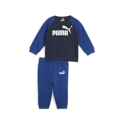 Abbildung von Puma Minicats Raglan Jogger Unisex SET Stoffhose für Kinder, Größe: 68, Blue/black