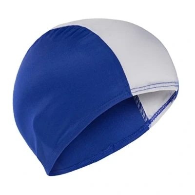 Abbildung von Badekappe aus Stoff für Erwachsene und Kinder, Blue &amp; White