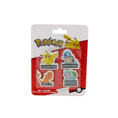 Abbildung von CYPBRANDS Pokémon, Schreibwaren Set, Radiergummis, Schreiben, Schulmaterial, mehrfarbig, offizielles Produkt