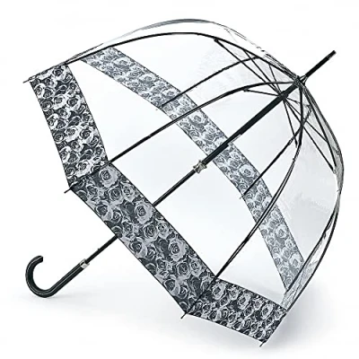 Abbildung von Fulton Birdcage 2 Luxus Regenschirm mit Rosenmuster, 88 cm, Schwarz, centimeters, Vogelkäfig Luxe