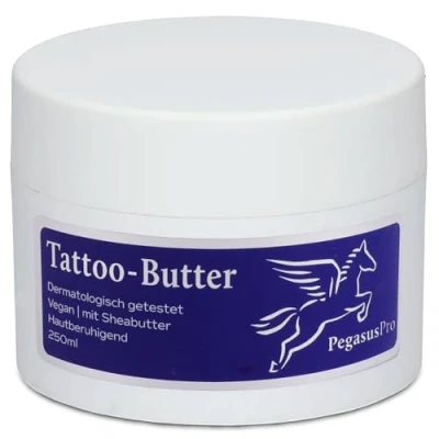 Abbildung von Pegasus Pro Tattoo Pflege Creme spezial, 250 ml vegane Tattoopflege, ohne Mineralöl