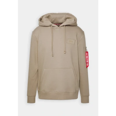 Abbildung von Alpha Industries BACK Print Kapuzenpullover, Herren, Größe: Small, Vintage sand