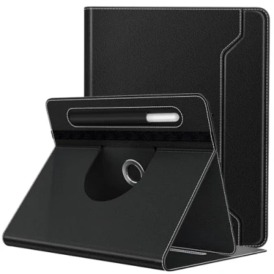 Abbildung von TiMOVO Universal Hülle für 9 11 Inch Tablet, 360 Grad drehbarer Ständer Schutzhülle mit Stifttasche 10 10.1 Touchscreen Tablet