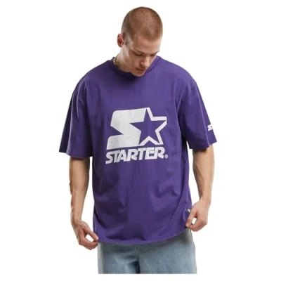 Abbildung von Starter LOGO Oversize TEE Tshirt print, Herren, Größe: Large, Purple acid washed