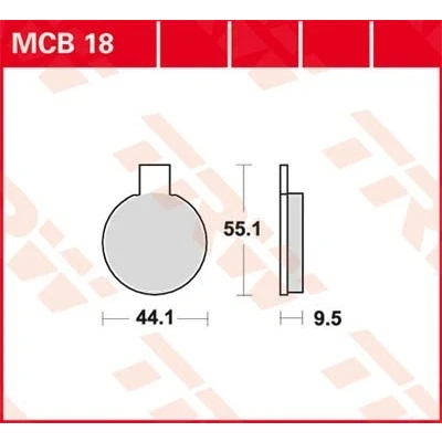 Abbildung von TRW Organic Allround MCB18 Bremsbelagsatz