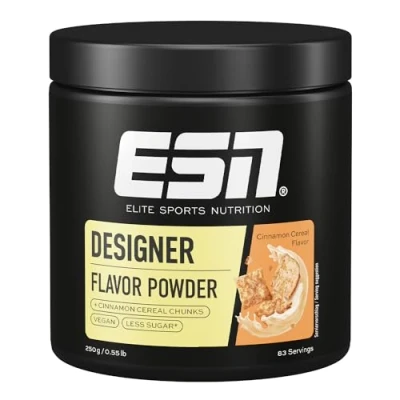 Abbildung von ESN Designer Flavor Powder, Cinnamon Cereal, 250 g, Geschmackspulver zum Süßen, ohne viel Zucker und Kalorien, geprüfte Qualität made in Germany