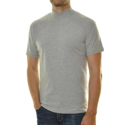 Abbildung von RAGMAN Herren Stehkragenshirt Kurzarm XL, Grau Melange 012