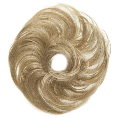 Abbildung von CAISHA Haargummi Bella Hochsteckfrisuren Haarteil Hochzeitfrisuren Voluminös Leicht Gewellt Hitzebeständige Kunstfaser DM17cm Dunkelblond G19B