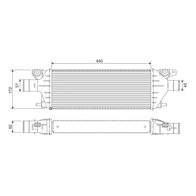 Abbildung von VALEO 818379 Ladeluftkühler Aluminium ohne Sensor