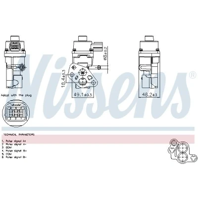 Abbildung von NISSENS 98365 AGR Ventil ohne Kühler MAZDA: 2 Hatchback, 3 Saloon