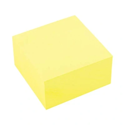 Abbildung von D.RECT 009326 Haftnotizwürfel Super Sticky Notes Selbstklebende Haftnotizzettel in 76x76mm 400 Blatt Gelb