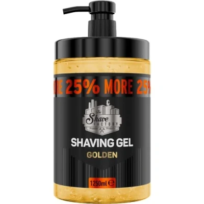 Abbildung von The Shave Factory Rasiergel Nicht reizend Präzise Rasur von Gesicht und Körper für Männer Spendet der Haut Feuchtigkeit 1250ml (Golden)