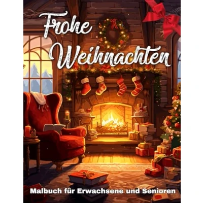 Abbildung von Frohe Weihnachten Malbuch für Erwachsene und Senioren: Winter Ausmalbuch Erwachhsene Senioren 50 Bezaubernde Einfache Malvorlagen Großdruck