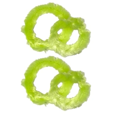 Abbildung von 2 Paar Fahrradputzringe, Nabenputzringe in verschiedenen Farben (neon gelb)