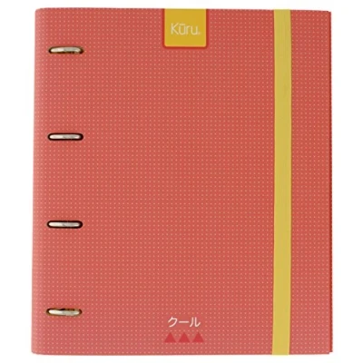Abbildung von Grafoplás 88102153 carpeta Ringe Schlitzstanzung A4 Kuru mit Umschlag transparent, 4 Fächern und 100 Blatt, 90 g, Rosa, Extra Weich