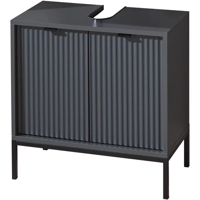 Abbildung von BASIC by Balculina Waschbeckenunterschrank »Lucera Waschbeckenunterschrank, Badezimmerschrank BxHxT 60x60x32«, (1 St.), Breite 60 cm, Tür L/R montierbar