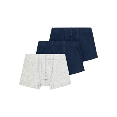 Abbildung von NAME IT Jungen Nkmtights 3p Noos Unterhose, Grey Melange /Pack:w/ 2xdark Sapphire, 116 EU